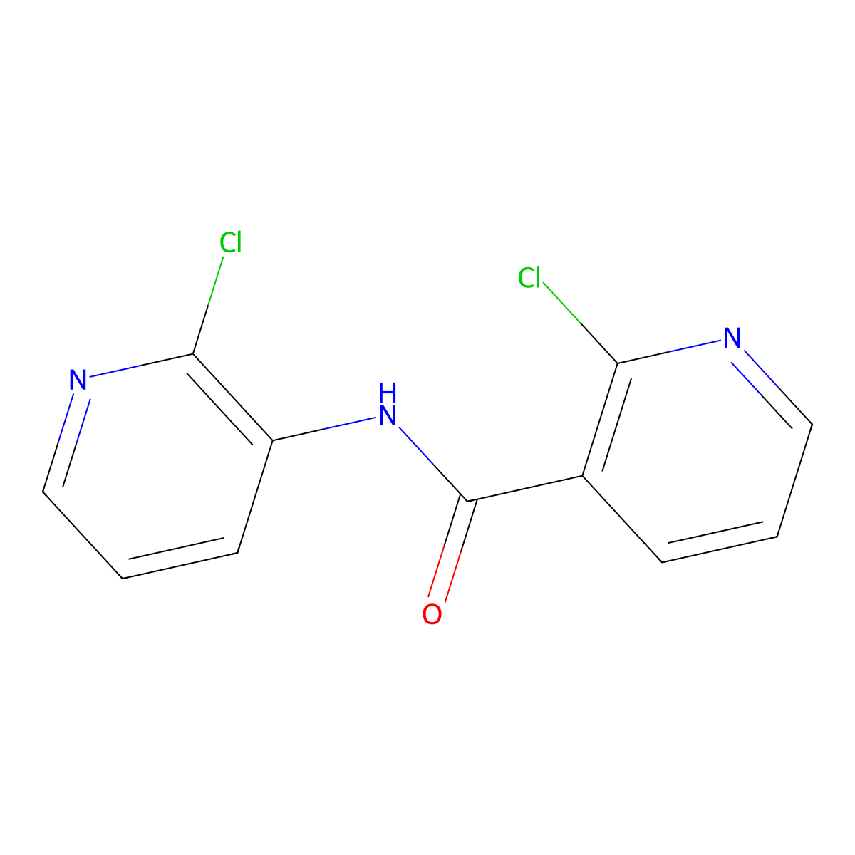 2-chloro-N-(2-chloropyridin-3-yl)pyridine-3-carboxamide molecular structure, CAS 132312-86-8