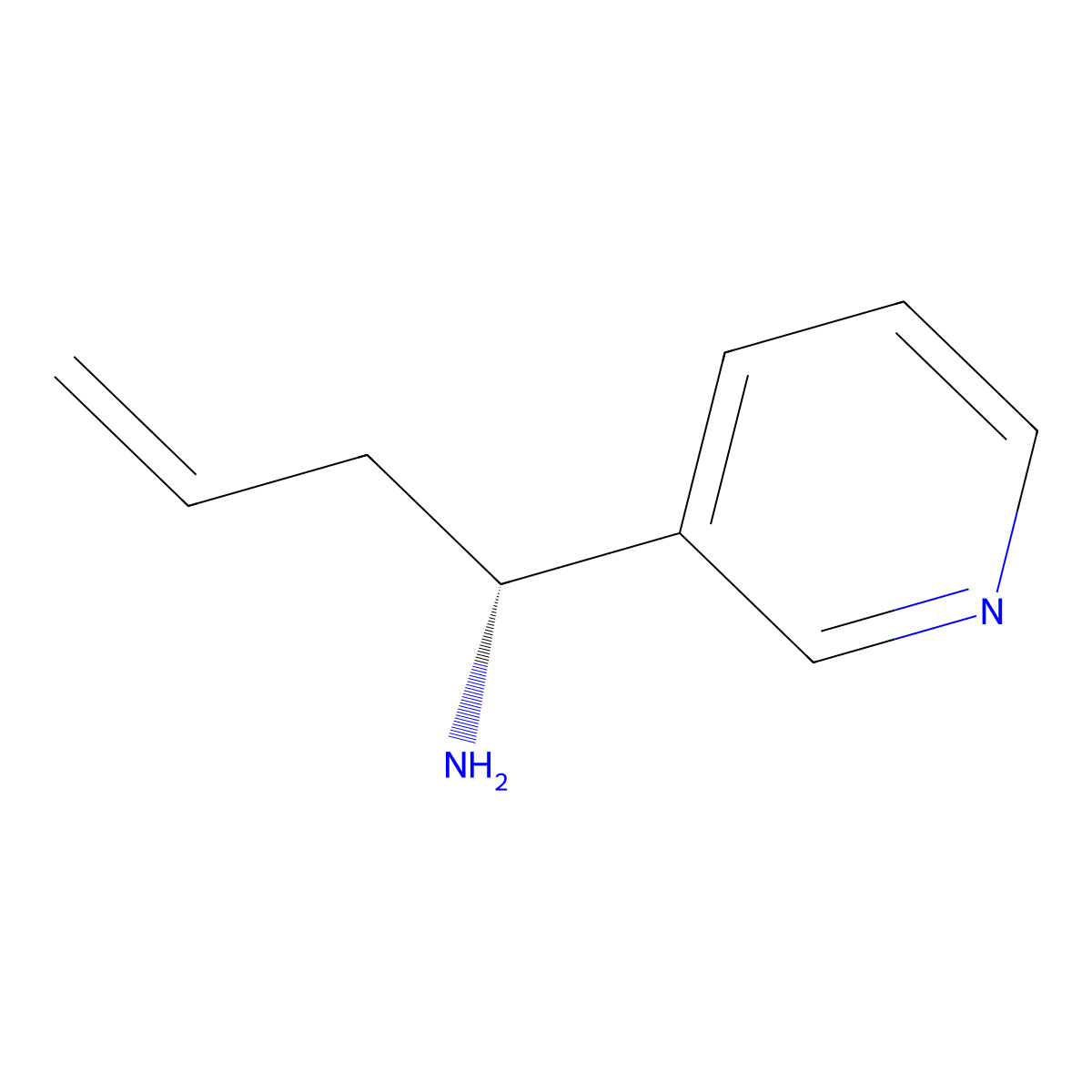(R)-1-Pyridin-3-yl-but-3-enylamine molecular structure, CAS 132313-08-7