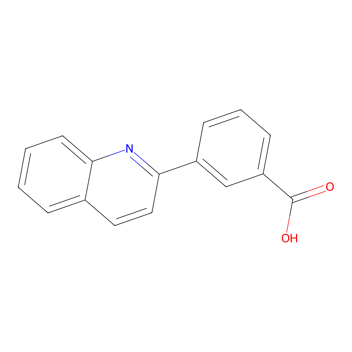 3-(Quinolin-2-YL)benzoic acid molecular structure, CAS 132318-10-6
