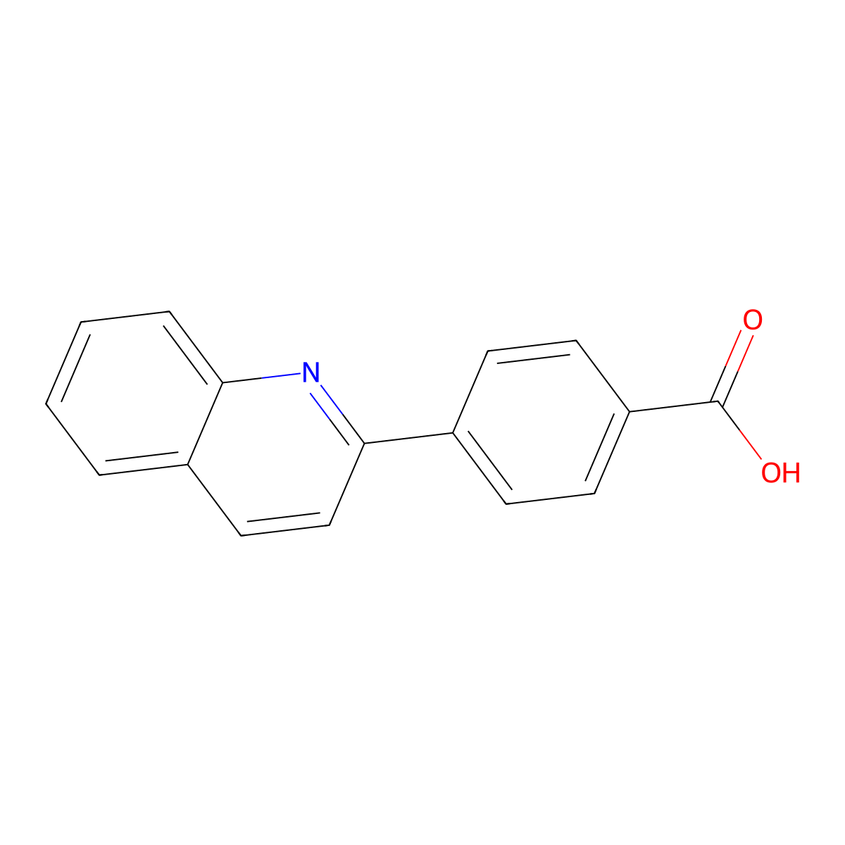 4-(Quinolin-2-YL)benzoic acid molecular structure, CAS 132318-11-7