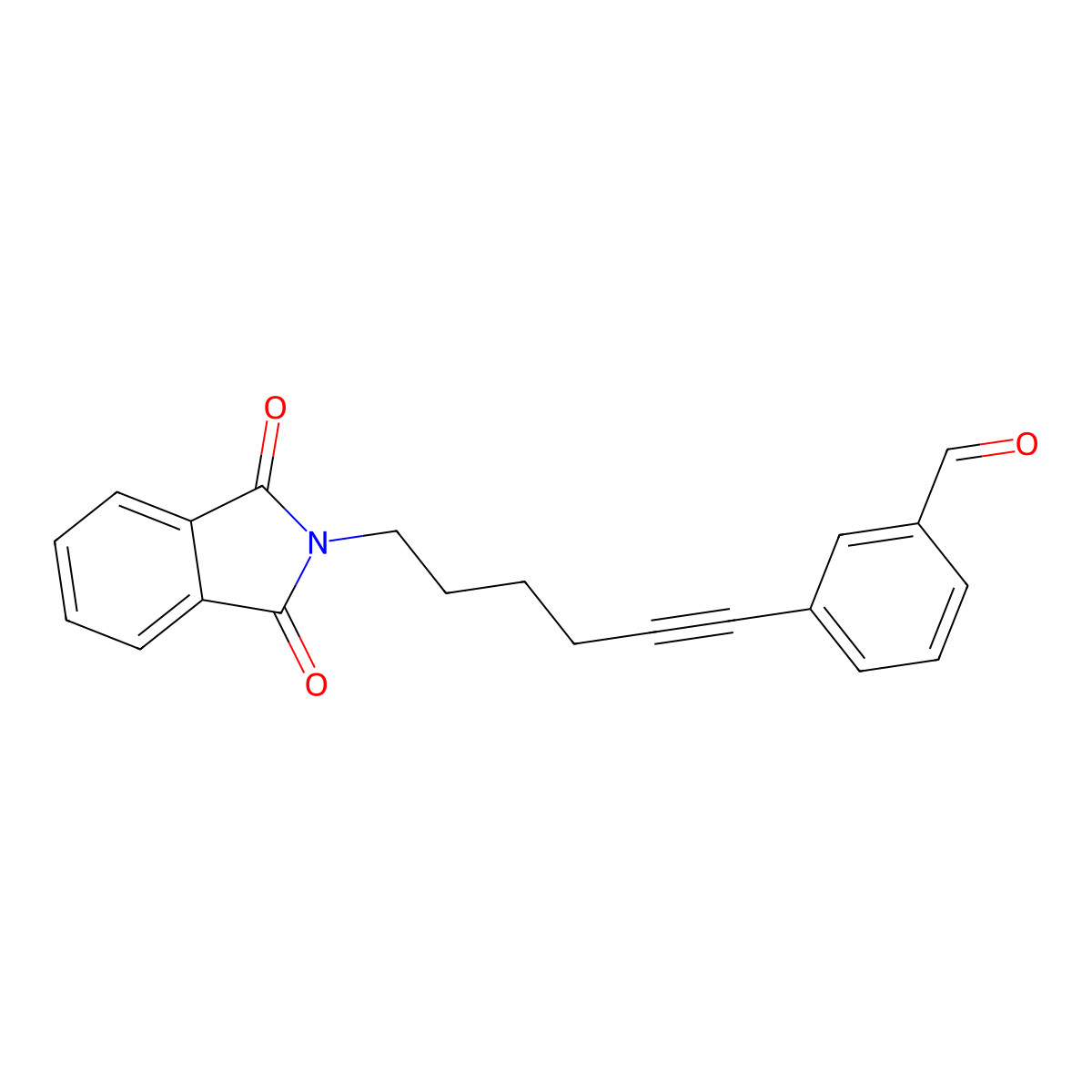 3-[6-(1,3-dioxo-2,3-dihydro-1H-isoindol-2-yl)hex-1-yn-1-yl]benzaldehyde molecular structure, CAS 1323192-74-0