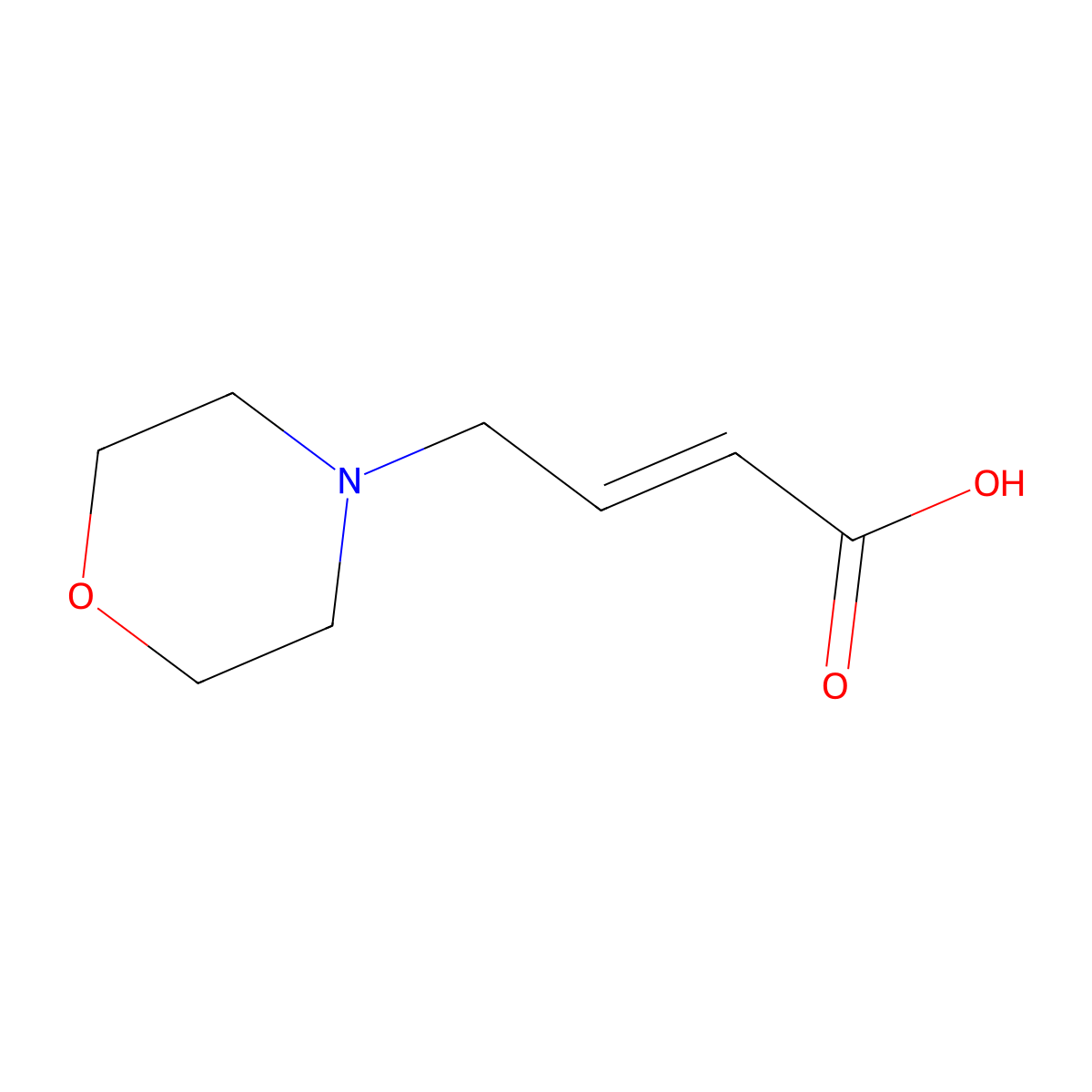 (E)-4-morpholinobut-2-enoic acid molecular structure, CAS 1323199-72-9
