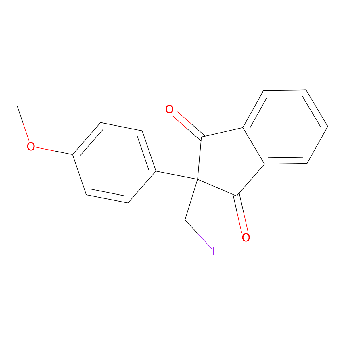 2-(iodomethyl)-2-(4-methoxyphenyl)-1H-indene-1,3(2H)-dione molecular structure, CAS 13232-63-8