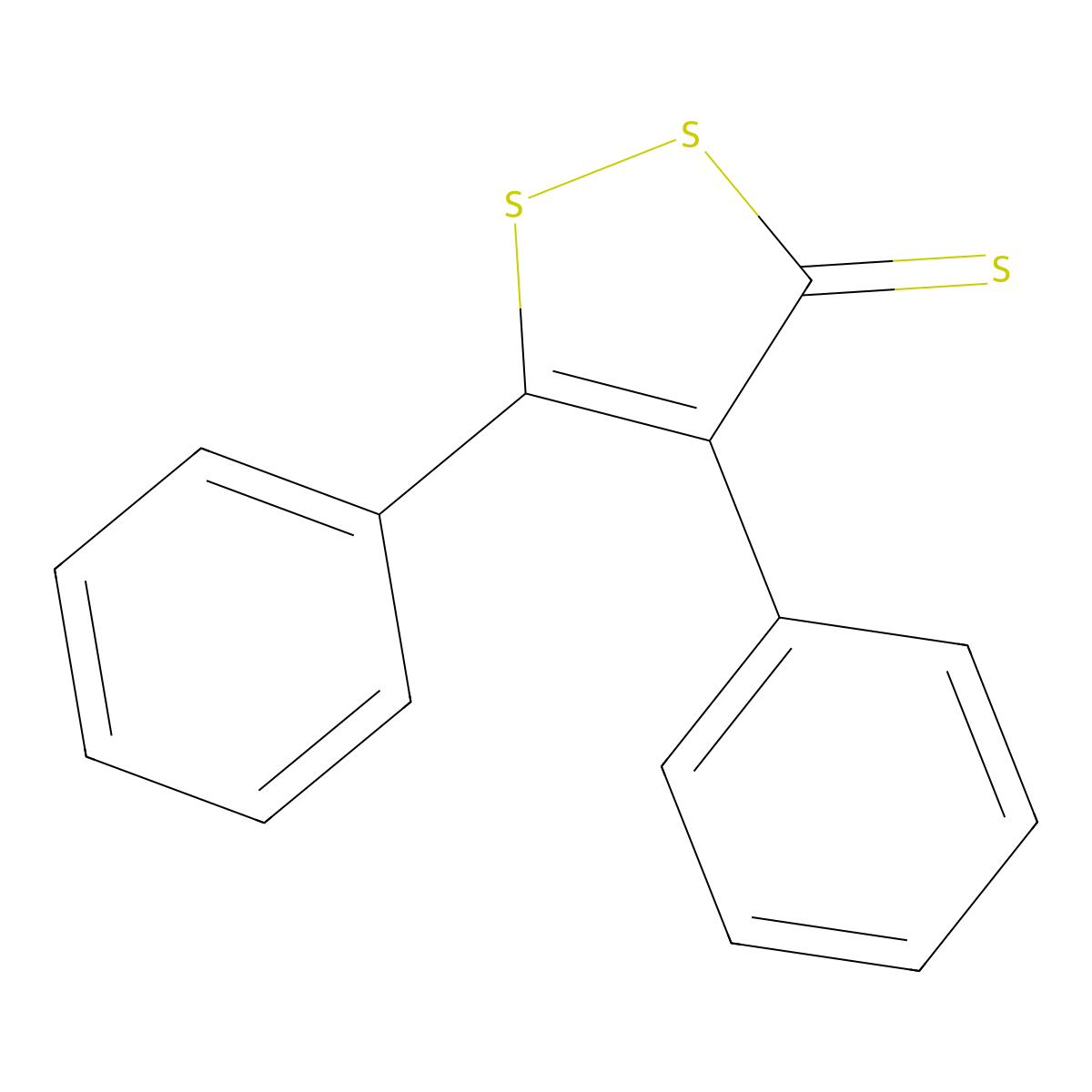 4,5-Diphenyl-3H-1,2-dithiole-3-thione molecular structure, CAS 13232-76-3
