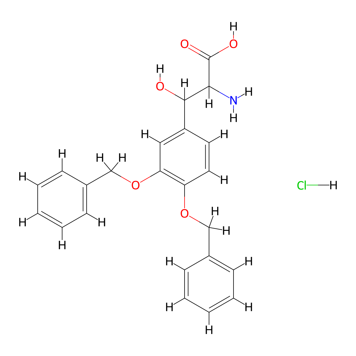 beta-Hydroxy-3-(phenylmethoxy)-O-(benzyl)tyrosine; beta-Hydroxy-3-(phenylmethoxy)-O-(phenylmethyl)tyrosine molecular structure, CAS 1323257-61-9