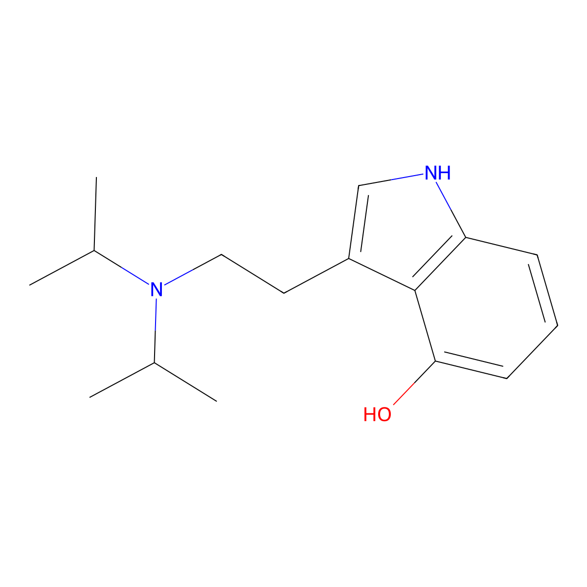 N,N-Diisopropyl-4-hydroxytryptamine molecular structure, CAS 132328-45-1