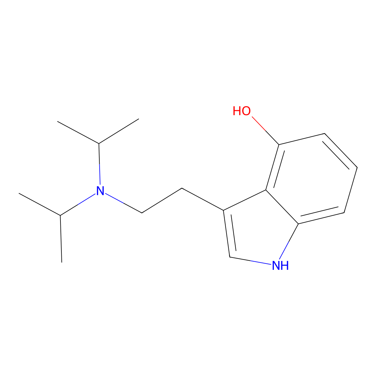 N,N-Diisopropyl-4-hydroxytryptamine molecular structure, CAS 132328-45-1