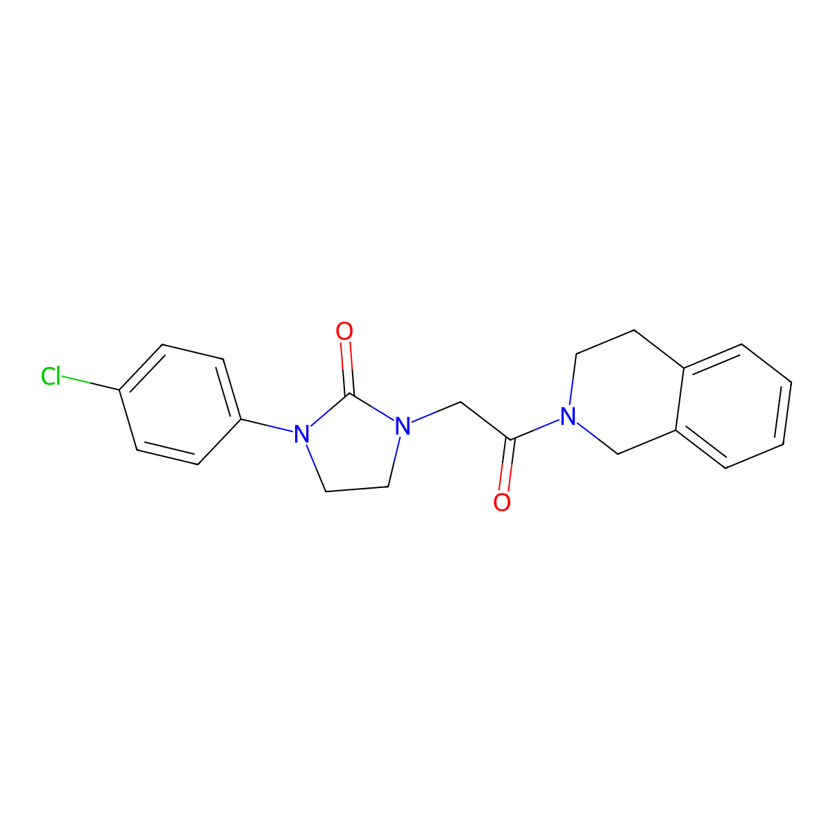 1-(4-chlorophenyl)-3-(2-(3,4-dihydroisoquinolin-2(1H)-yl)-2-oxoethyl)imidazolidin-2-one molecular structure, CAS 1323297-45-5