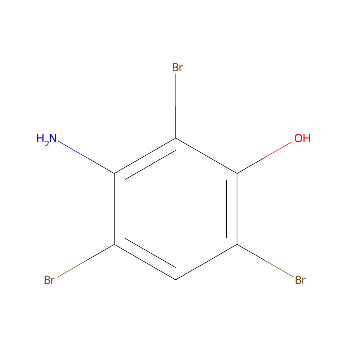 3-Amino-2,4,6-tribromophenol molecular structure, CAS 132331-08-9