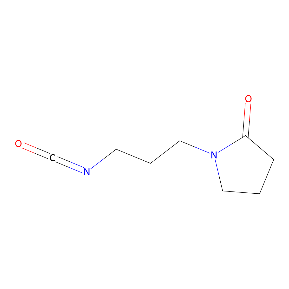 1-(3-Isocyanatopropyl)pyrrolidin-2-one molecular structure, CAS 1323310-75-3