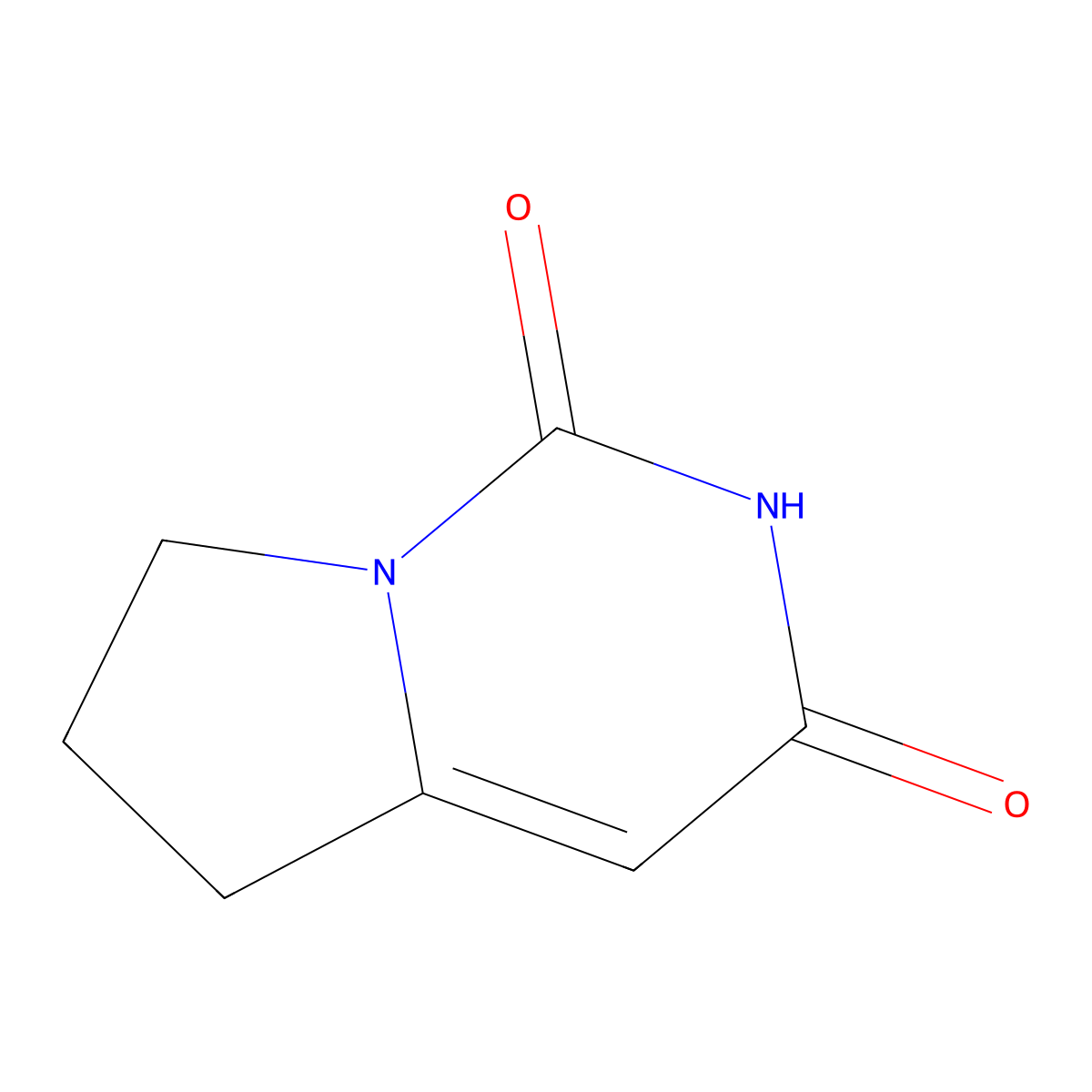 1h,2h,3h,5h,6h,7h-Pyrrolo[1,2-c]pyrimidine-1,3-dione molecular structure, CAS 132332-43-5