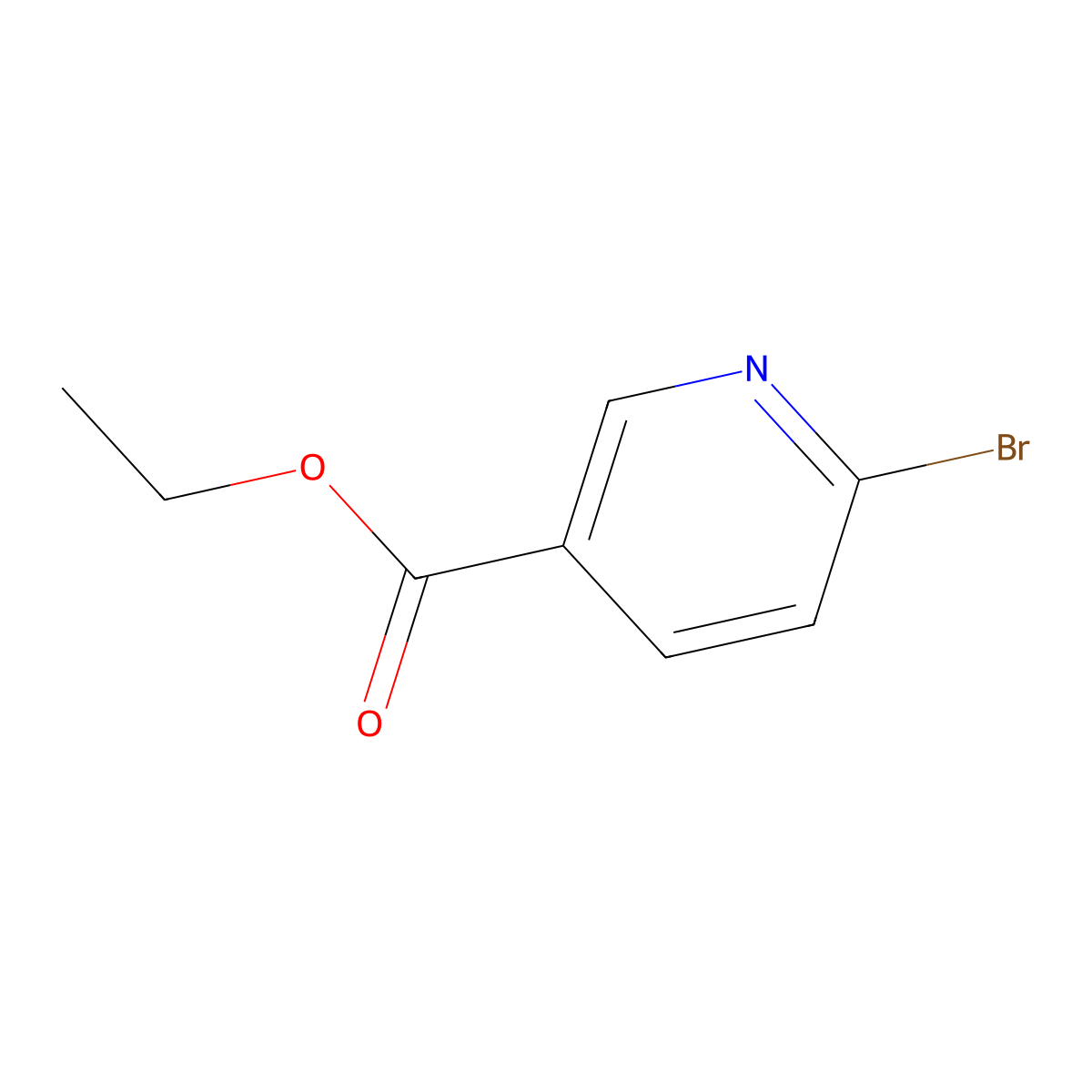 Ethyl 6-bromonicotinate molecular structure, CAS 132334-98-6