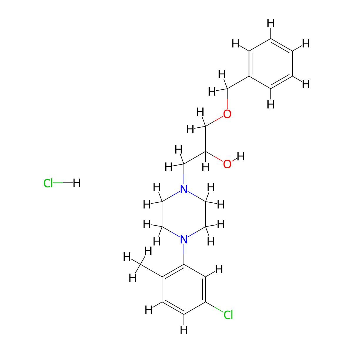 1-(Benzyloxy)-3-(4-(5-chloro-2-methylphenyl)piperazin-1-yl)propan-2-ol hydrochloride molecular structure, CAS 1323342-20-6