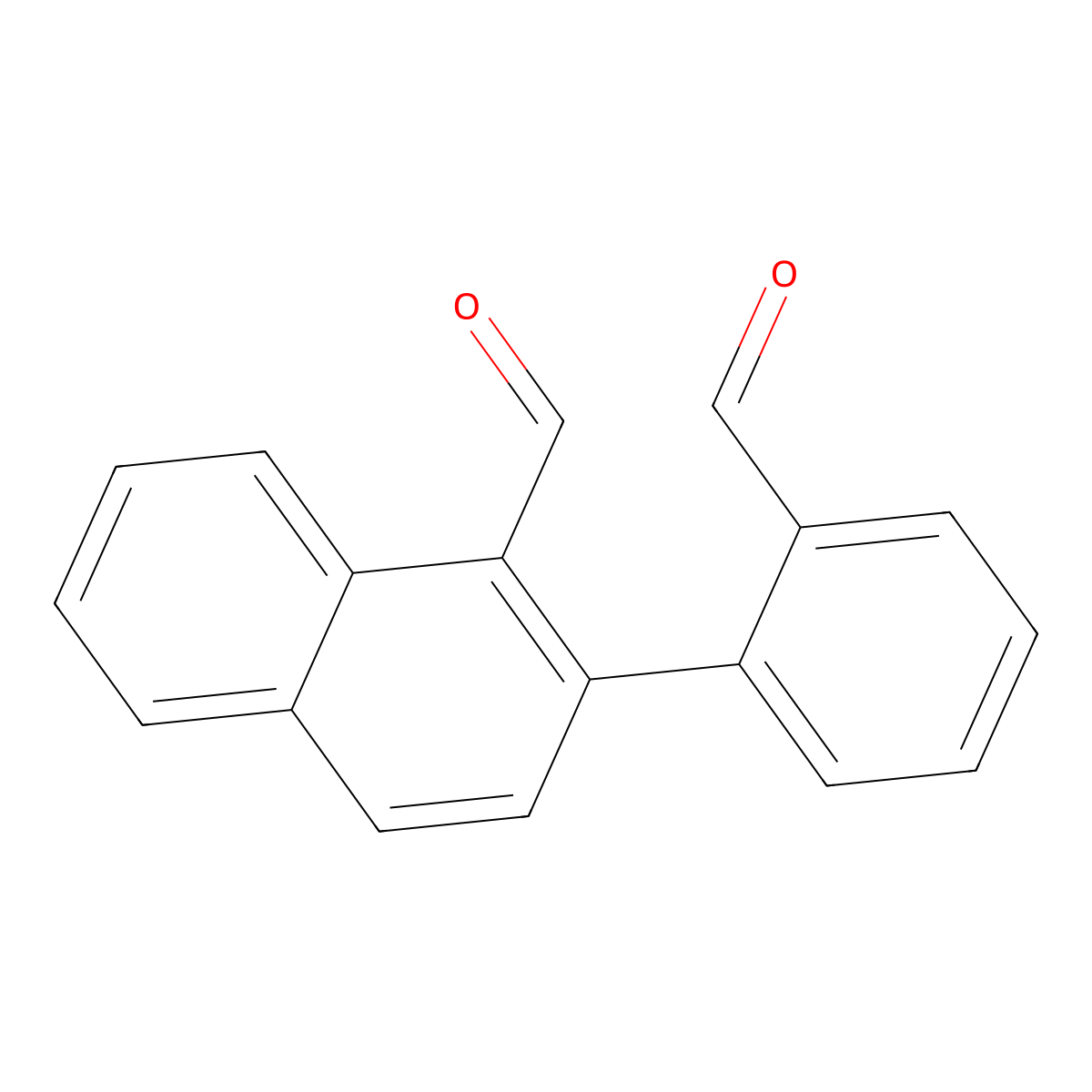 2-(2-Formylphenyl)naphthalene-1-carbaldehyde molecular structure, CAS 132335-14-9