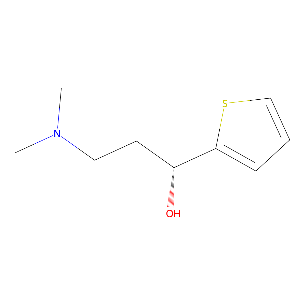 (R)-3-(Dimethylamino)-1-(thiophen-2-yl)propan-1-ol molecular structure, CAS 132335-49-0