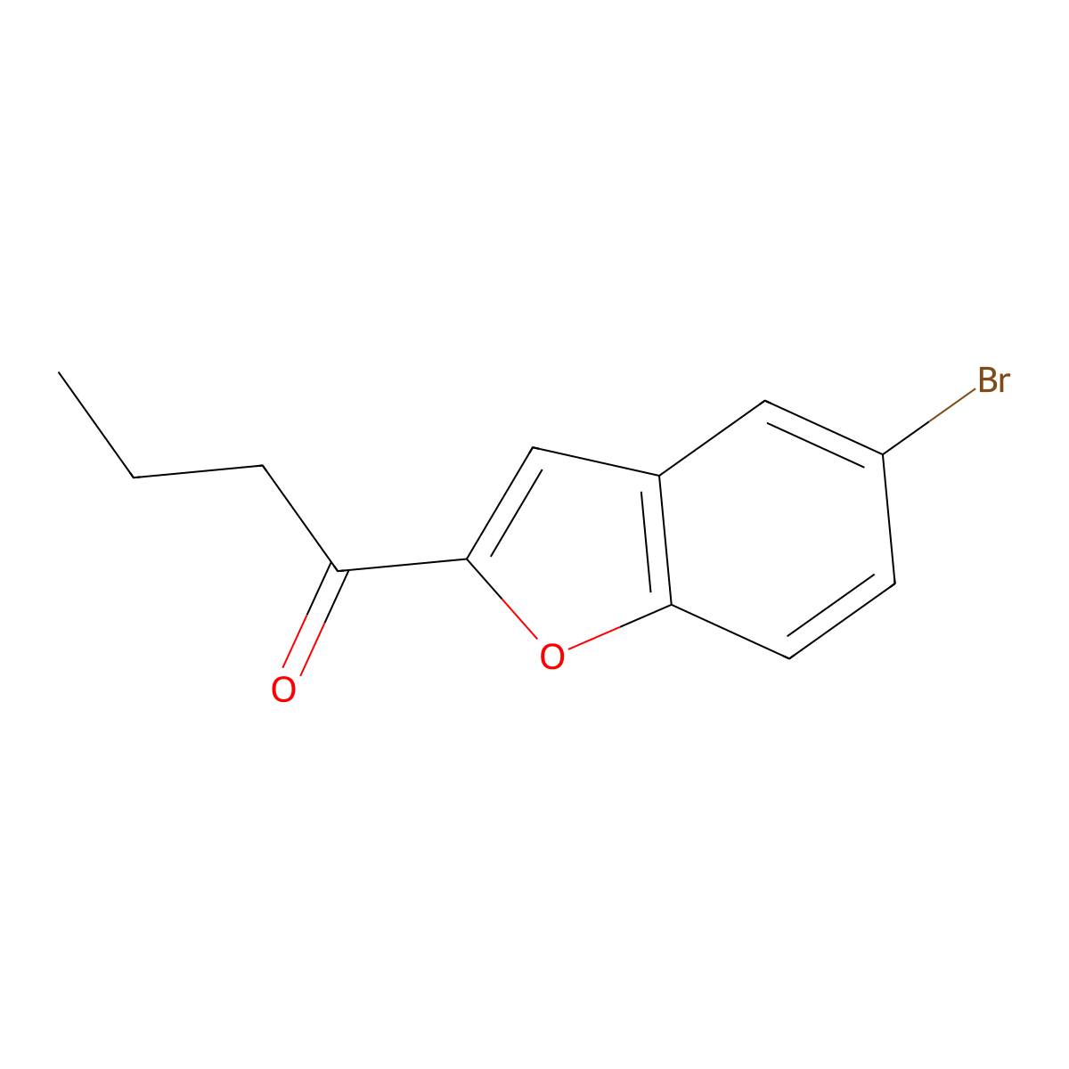 1-(5-Bromo-1-benzofuran-2-yl)butan-1-one molecular structure, CAS 1323367-60-7