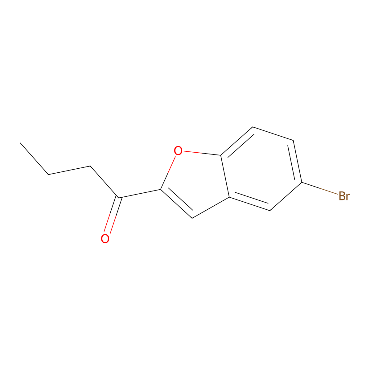 1-(5-Bromo-1-benzofuran-2-yl)butan-1-one molecular structure, CAS 1323367-60-7