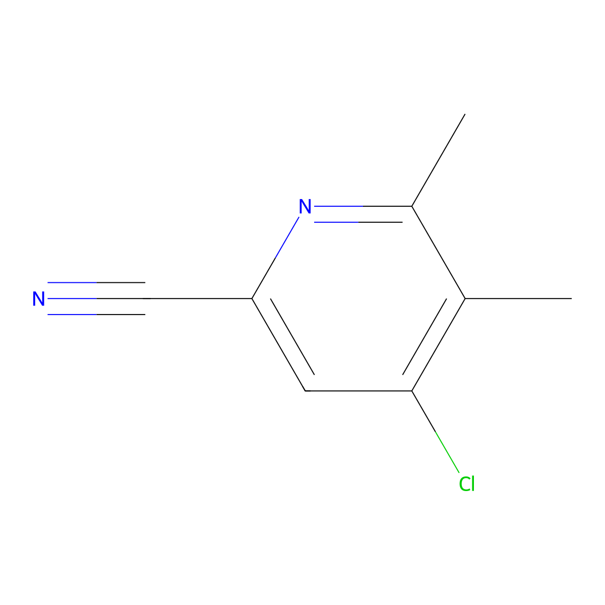 4-Chloro-5,6-dimethylpyridine-2-carbonitrile molecular structure, CAS 1323393-00-5