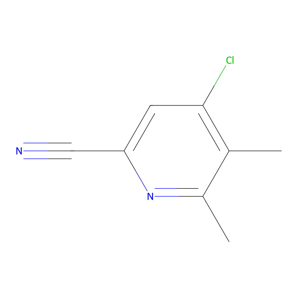 4-Chloro-5,6-dimethylpyridine-2-carbonitrile molecular structure, CAS 1323393-00-5