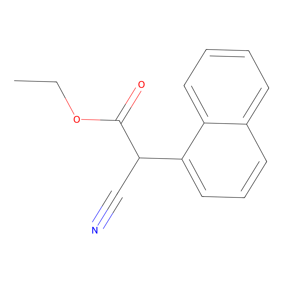 Ethyl 2-cyano-2-(naphthalen-1-yl)acetate molecular structure, CAS 13234-71-4
