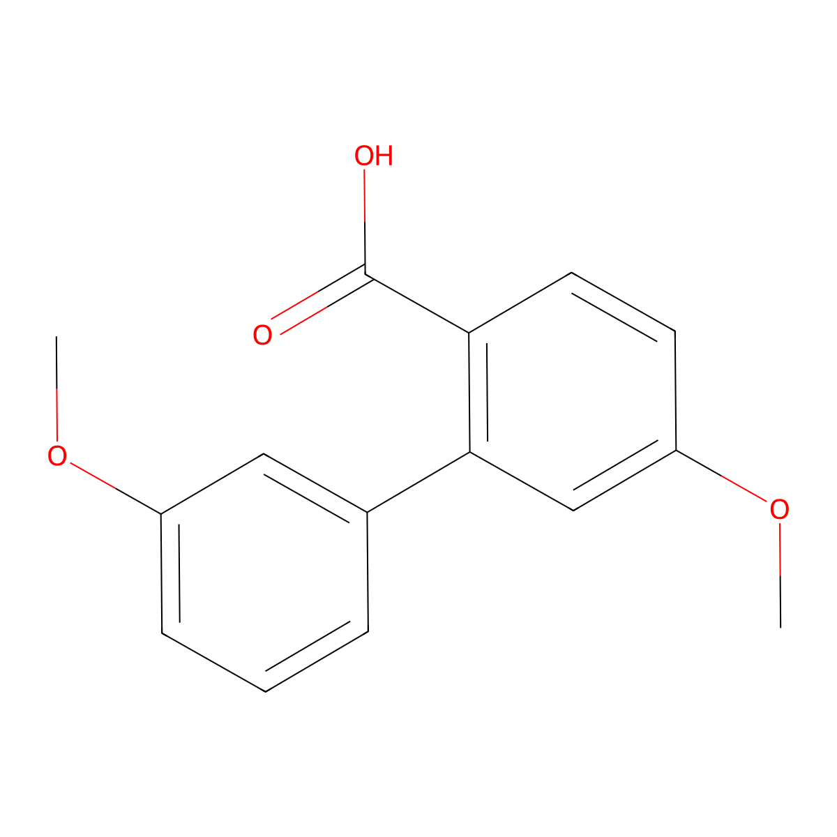 3',5-Dimethoxy[1,1'-biphenyl]-2-carboxylic acid molecular structure, CAS 13234-75-8