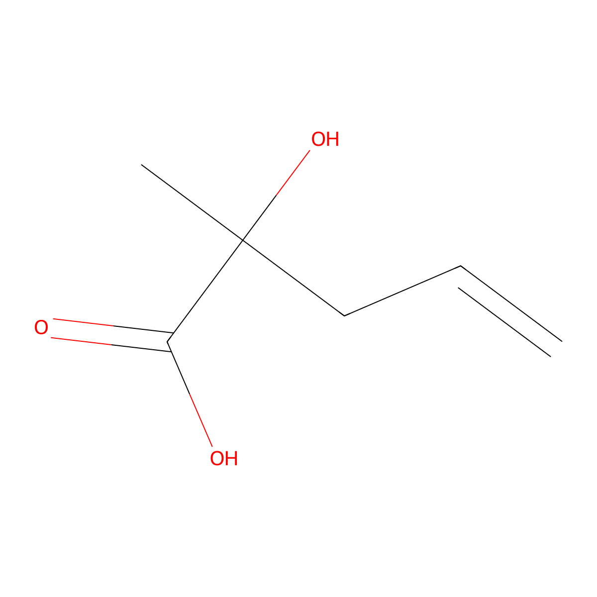2-Hydroxy-2-methylpent-4-enoic acid molecular structure, CAS 132343-13-6