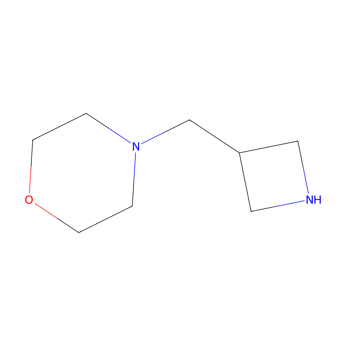 4-(Azetidin-3-ylmethyl)morpholine molecular structure, CAS 1323486-66-3