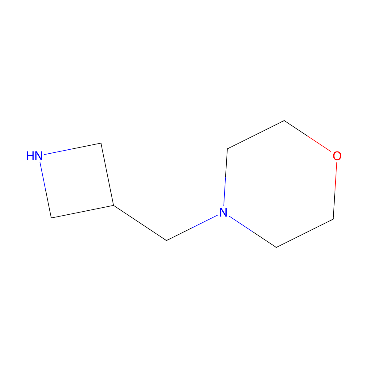 4-(Azetidin-3-ylmethyl)morpholine molecular structure, CAS 1323486-66-3