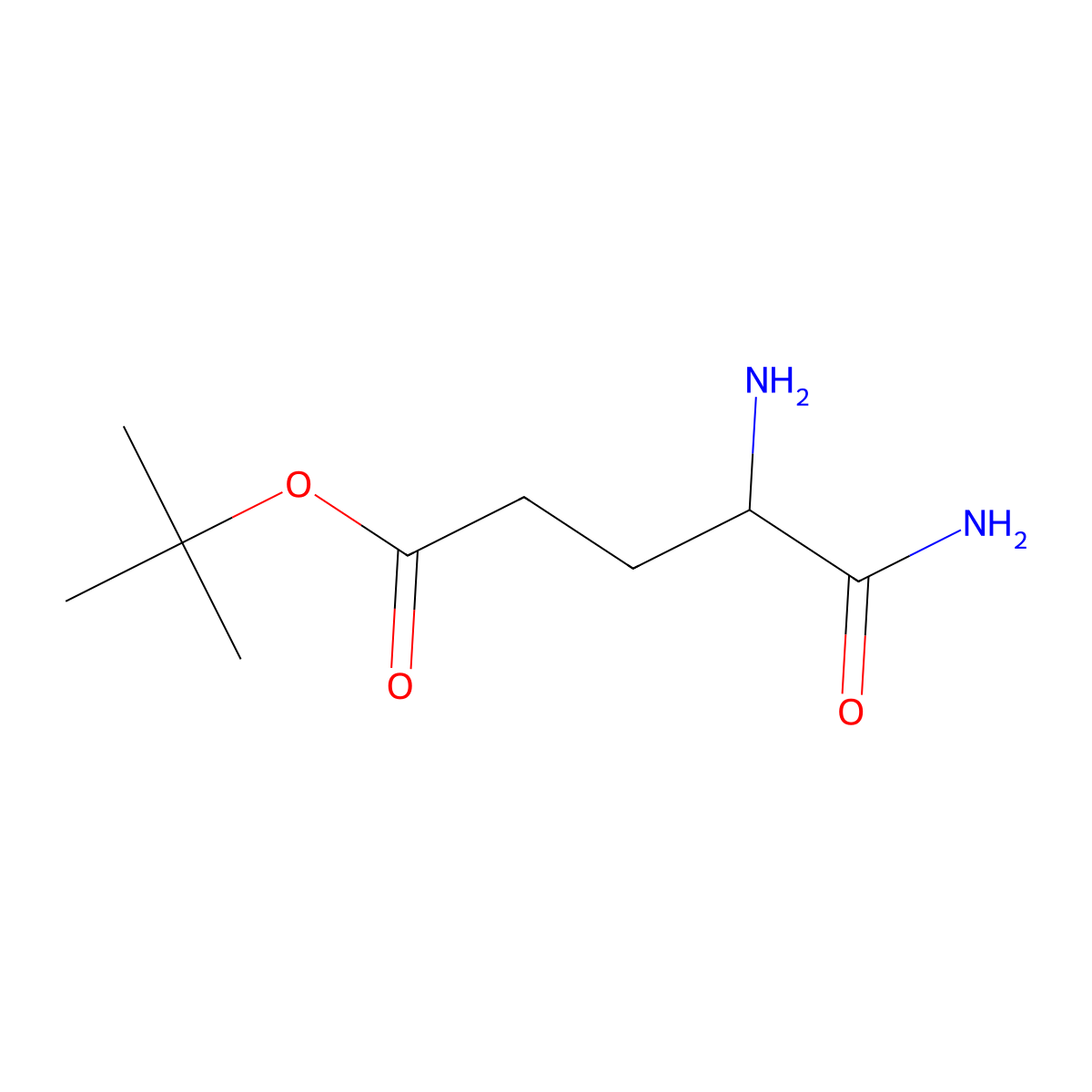Tert-butyl 4,5-diamino-5-oxopentanoate molecular structure, CAS 1323488-79-4