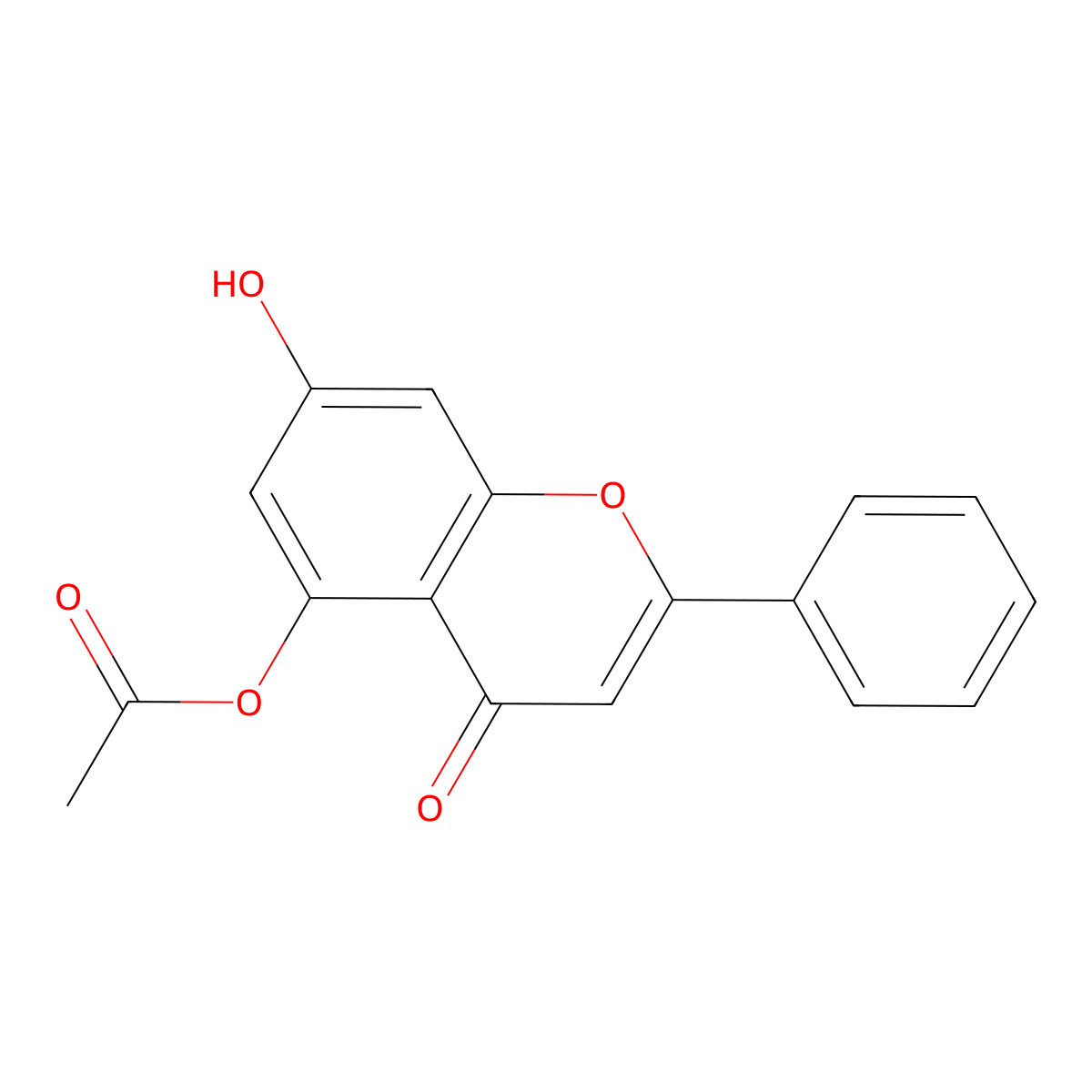 5-Acetoxy-7-hydroxyflavone molecular structure, CAS 132351-58-7