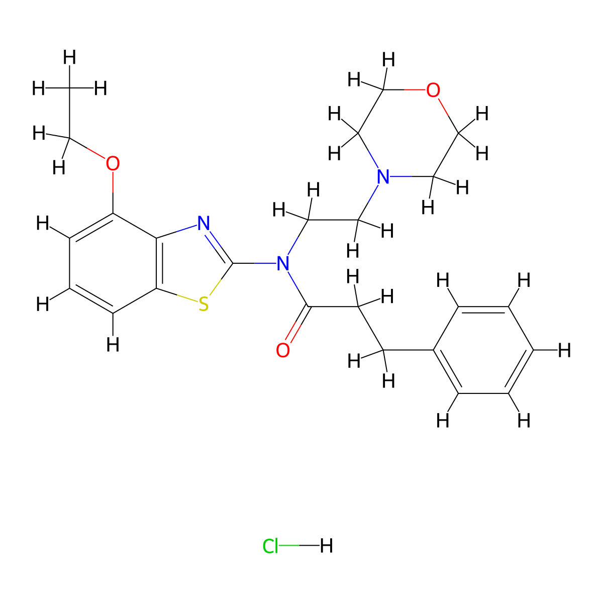 N-(4-ethoxybenzo[d]thiazol-2-yl)-N-(2-morpholinoethyl)-3-phenylpropanamide hydrochloride molecular structure, CAS 1323511-10-9