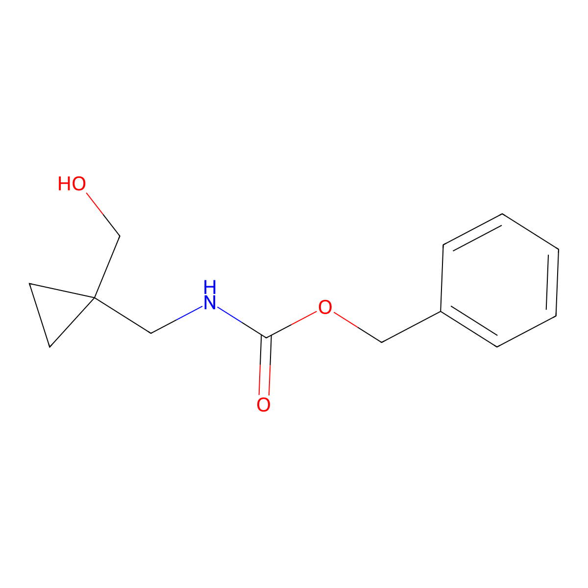 benzyl N-{[1-(hydroxymethyl)cyclopropyl]methyl}carbamate molecular structure, CAS 1323557-45-4