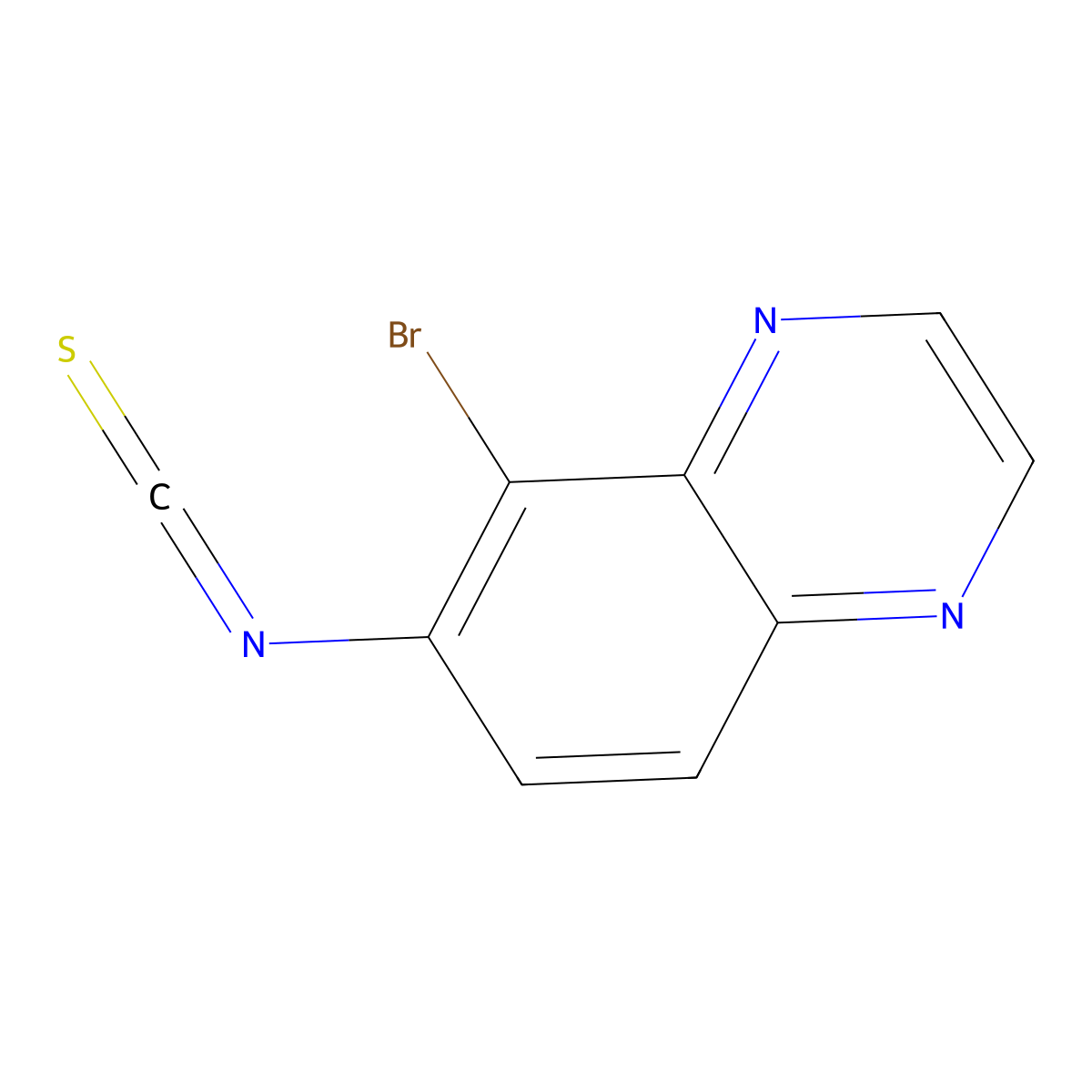 5-Bromo-6-isothiocyanatoquinoxaline molecular structure, CAS 132356-31-1