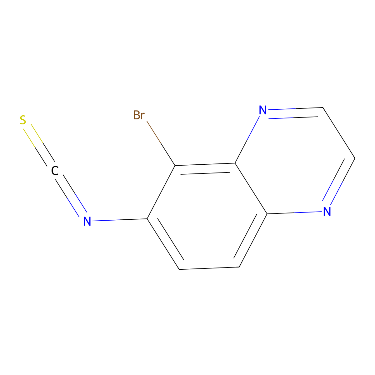 5-Bromo-6-isothiocyanatoquinoxaline molecular structure, CAS 132356-31-1