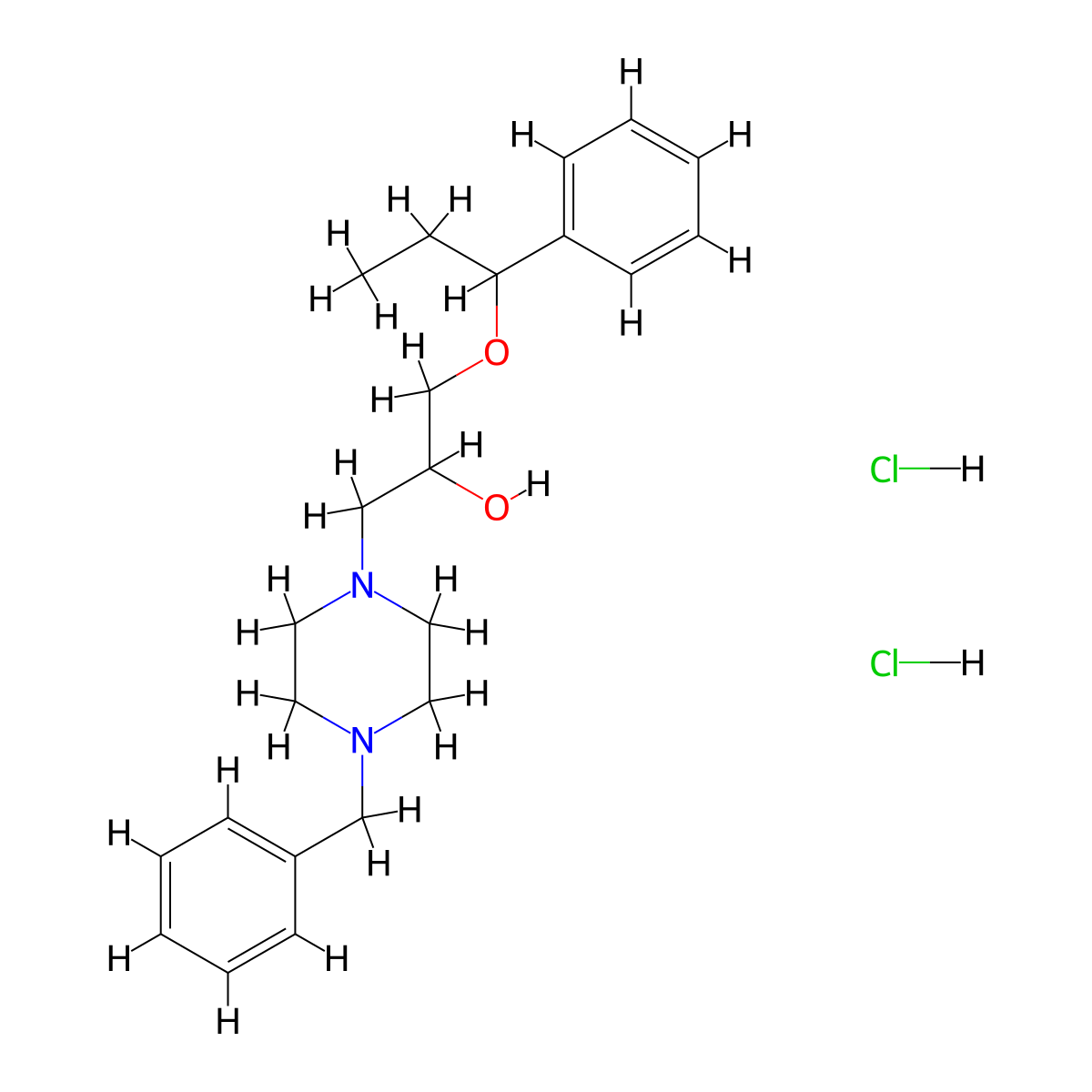 1-(4-Benzylpiperazin-1-yl)-3-(1-phenylpropoxy)propan-2-ol dihydrochloride molecular structure, CAS 1323589-69-0