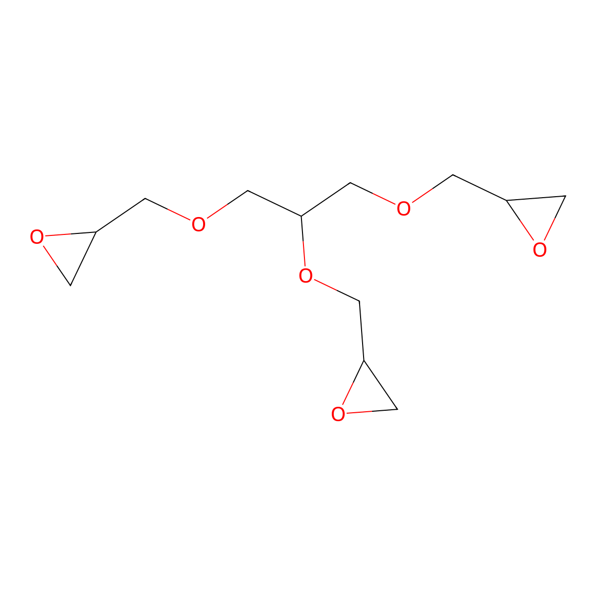 Triglycidylglycerol molecular structure, CAS 13236-02-7