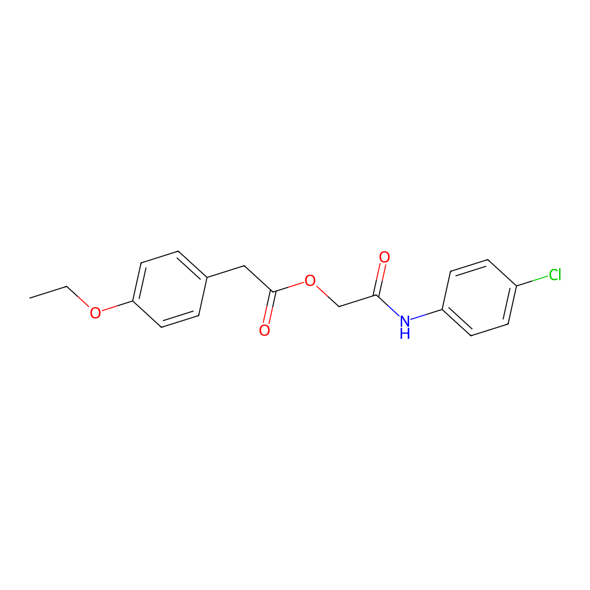 [(4-Chlorophenyl)carbamoyl]methyl 2-(4-ethoxyphenyl)acetate molecular structure, CAS 1323666-36-9