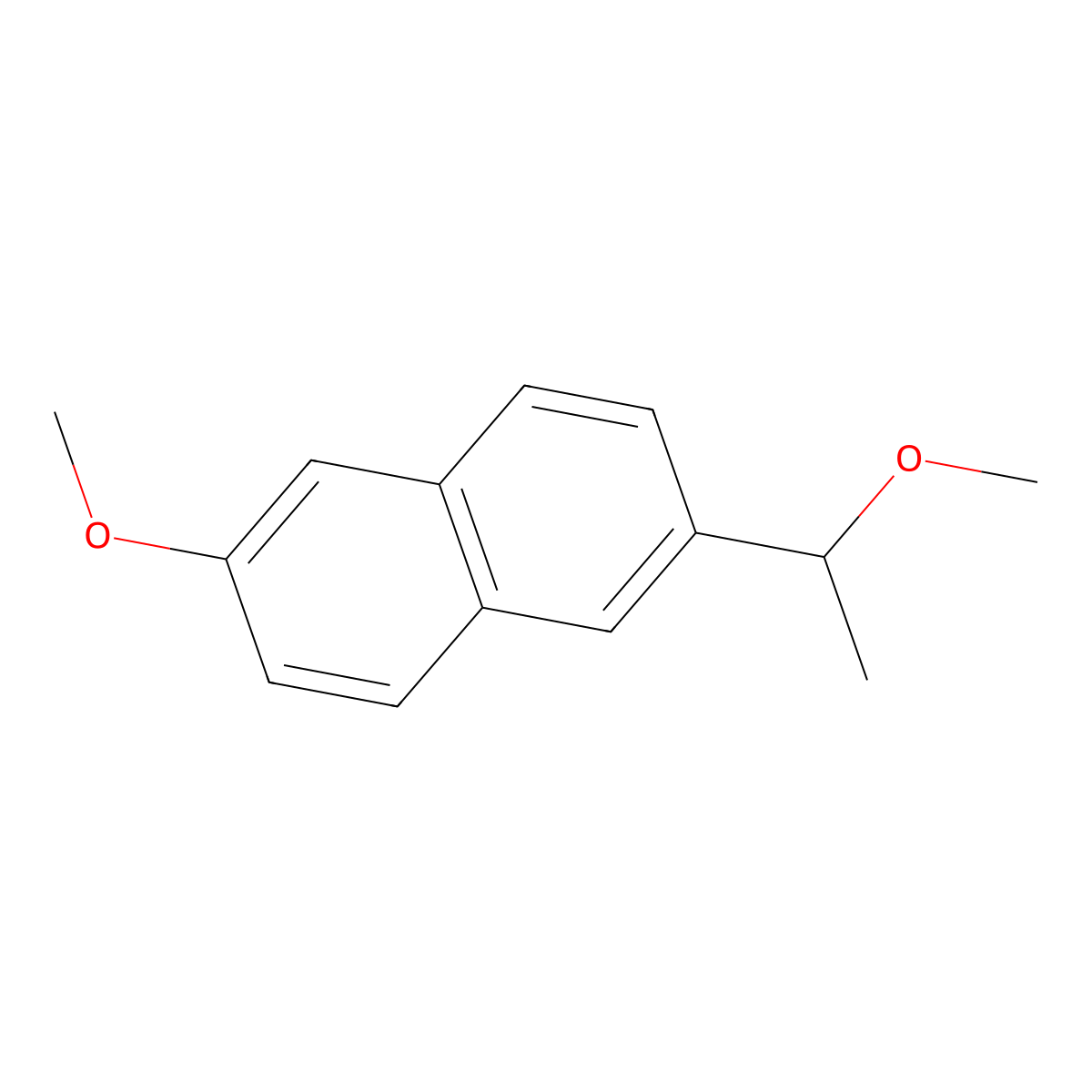 2-Methoxy-6-(1-methoxyethyl)naphthalene molecular structure, CAS 132367-16-9