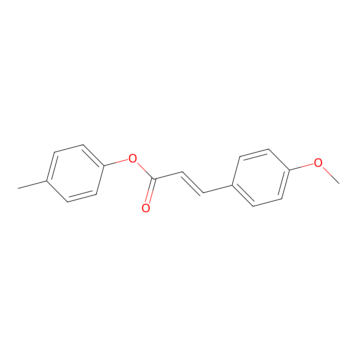 2-Propenoic acid, 3-(4-methoxyphenyl)-, 4-methylphenyl ester molecular structure, CAS 132367-47-6