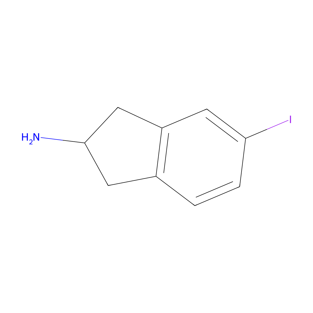 5-Iodo-2-aminoindan molecular structure, CAS 132367-76-1