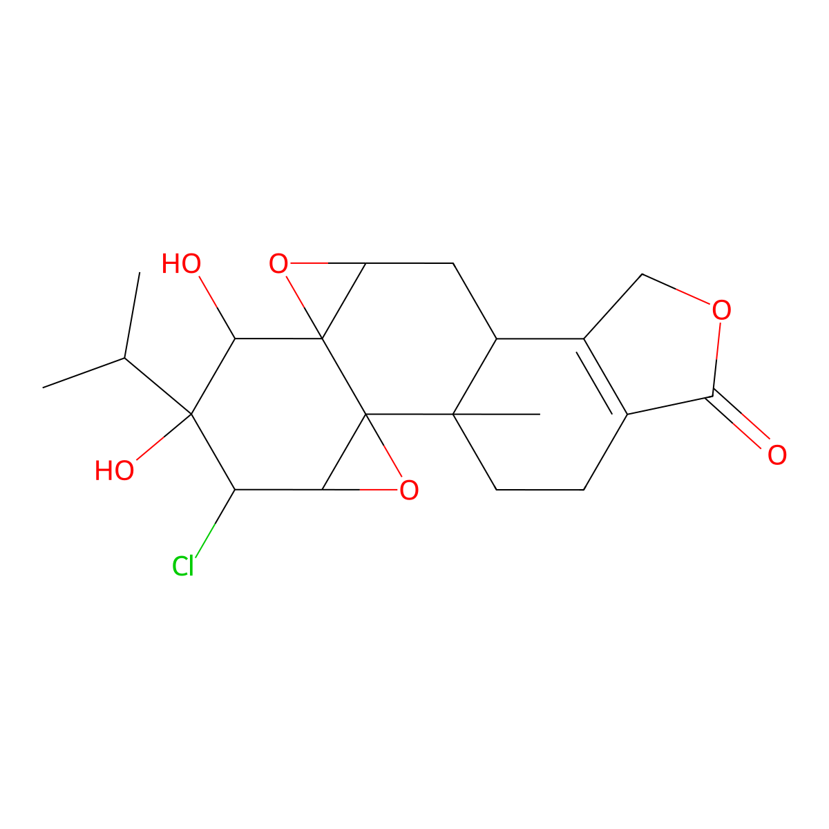 Tripchlorolide molecular structure, CAS 132368-08-2