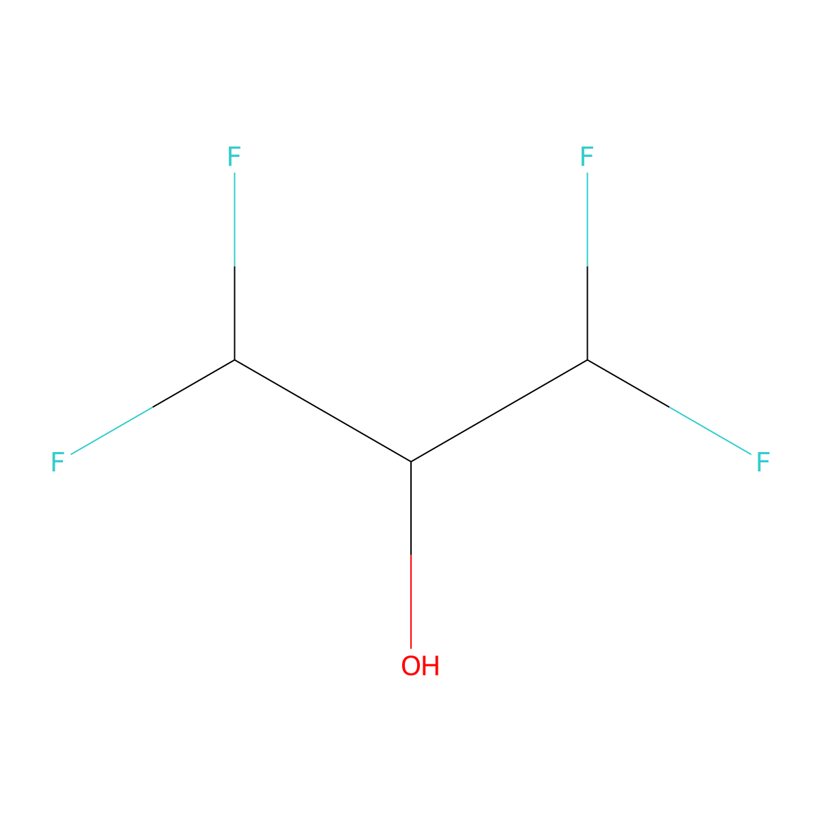1,1,3,3-Tetrafluoropropan-2-ol molecular structure, CAS 13237-90-6
