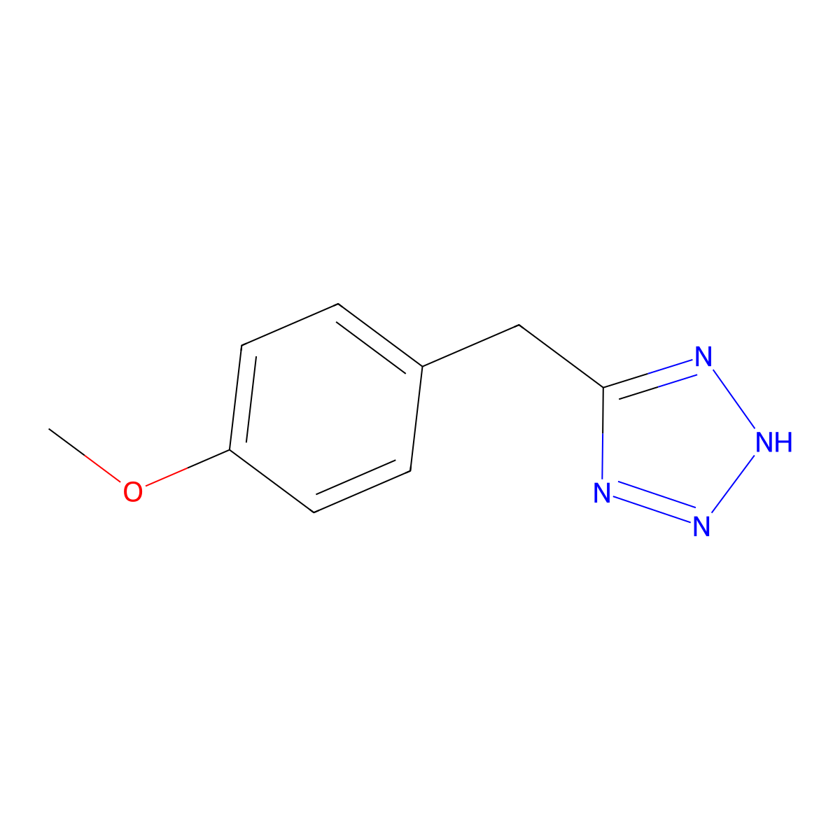 5-(4-Methoxy-benzyl)-2H-tetrazole molecular structure, CAS 132372-75-9
