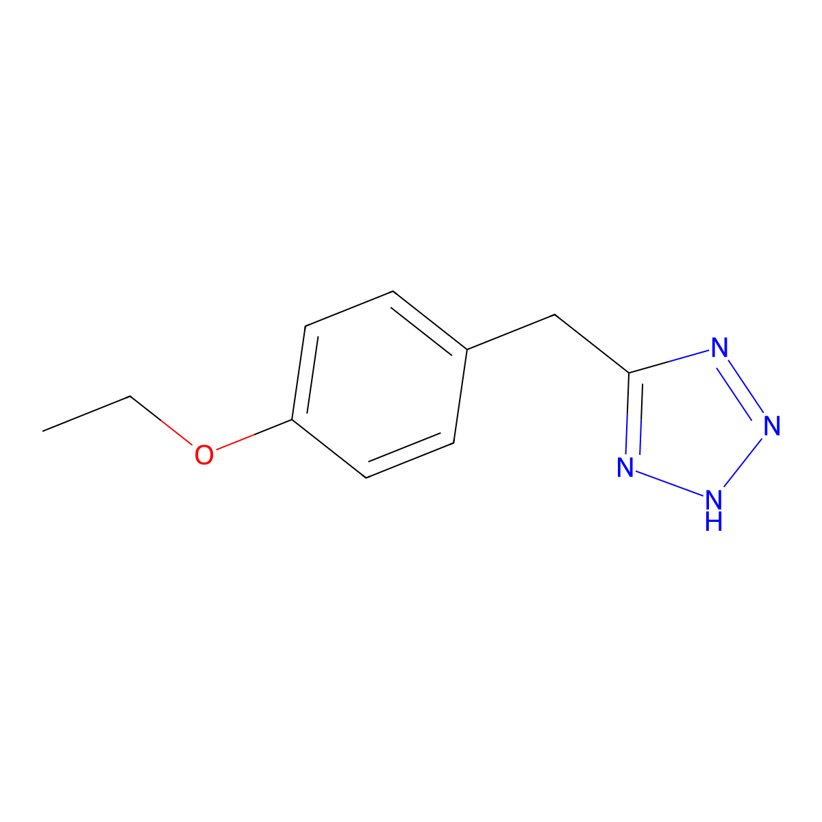 5-[(4-ethoxyphenyl)methyl]-2H-tetrazole molecular structure, CAS 132372-78-2