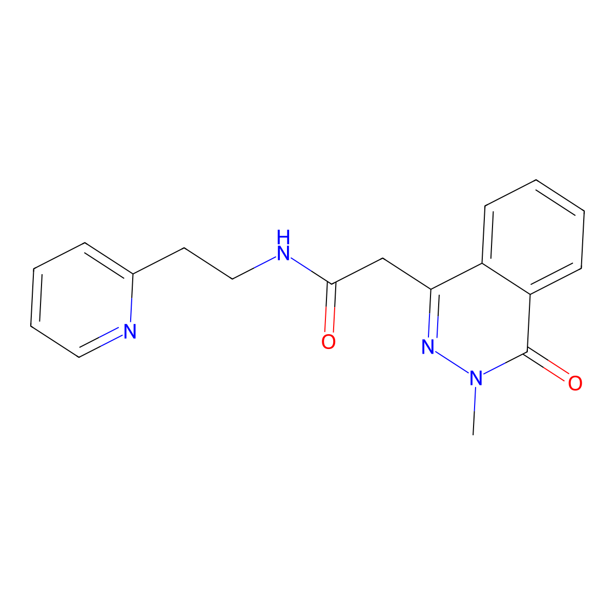 2-(3-methyl-4-oxo-3,4-dihydrophthalazin-1-yl)-N-[2-(pyridin-2-yl)ethyl]acetamide molecular structure, CAS 1323740-78-8
