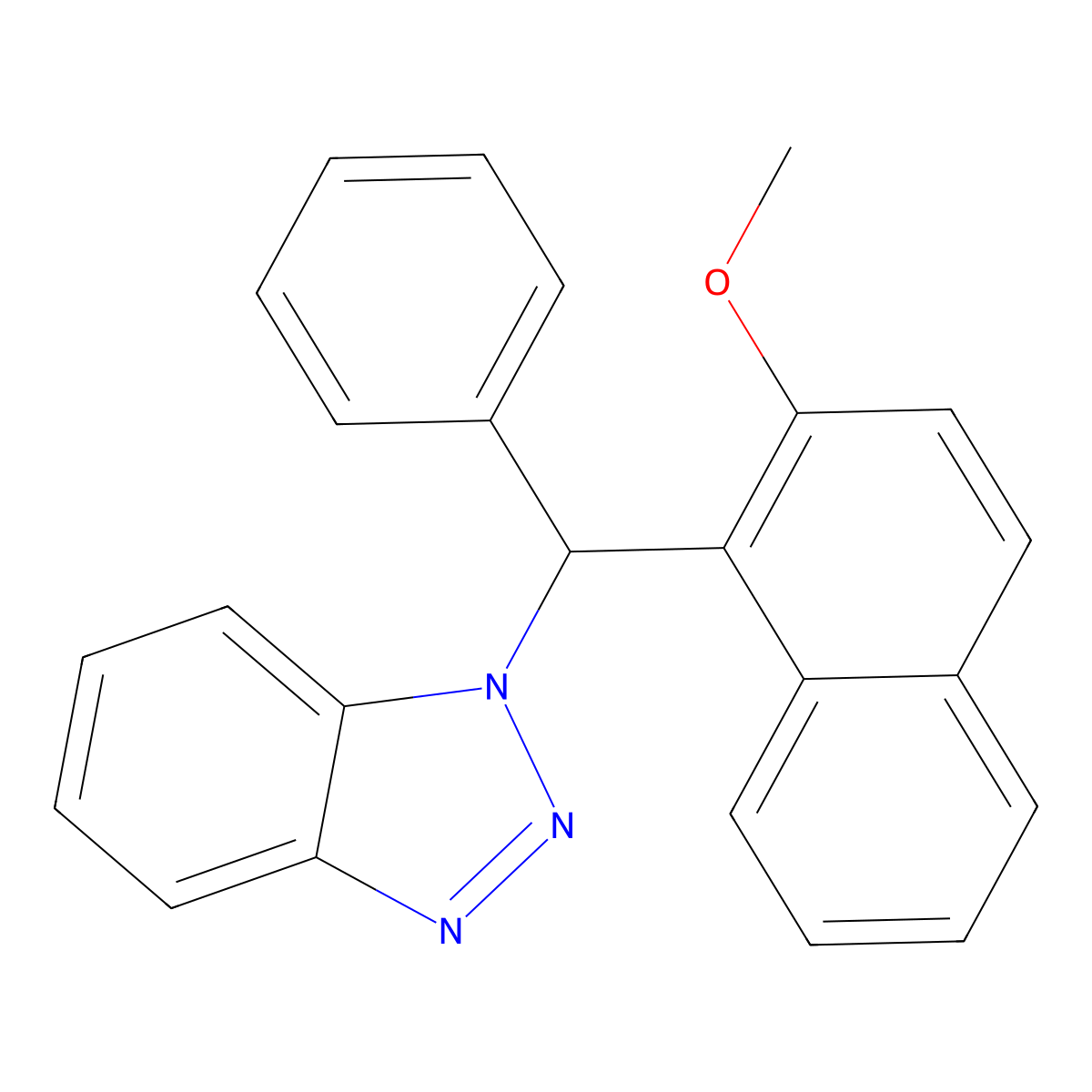 1-[(2-Methoxynaphthalen-1-yl)(phenyl)methyl]-1H-1,2,3-benzotriazole molecular structure, CAS 132377-95-8