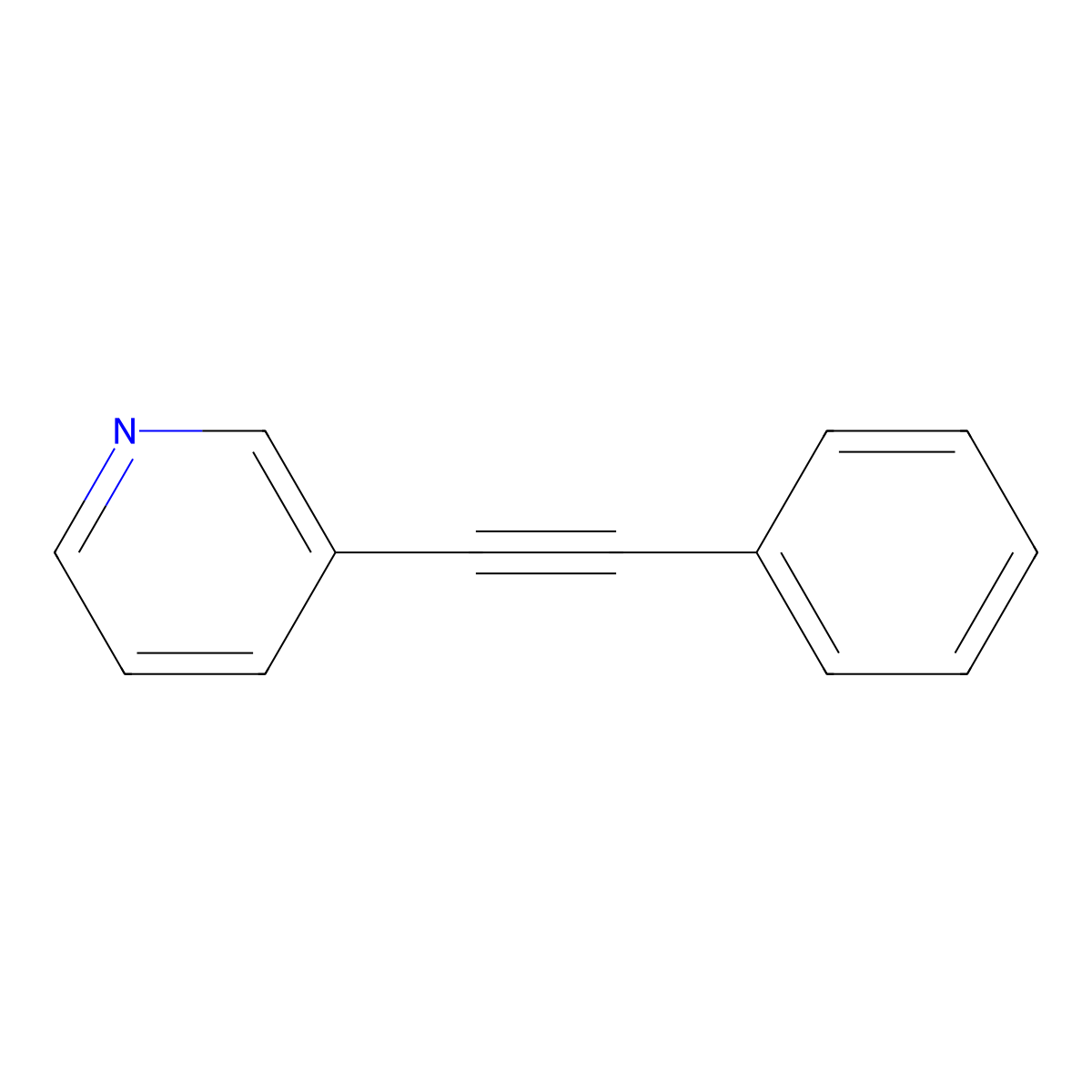 3-Phenylethynyl-pyridine molecular structure, CAS 13238-38-5