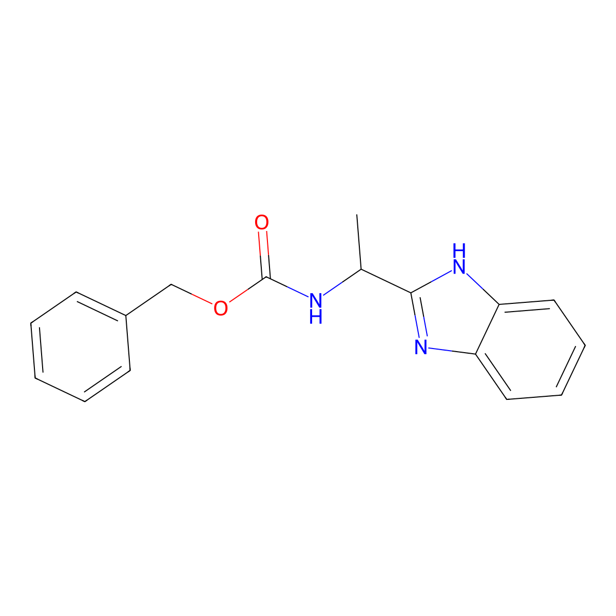benzyl [1-(1H-benzimidazol-2-yl)ethyl]carbamate molecular structure, CAS 13238-71-6