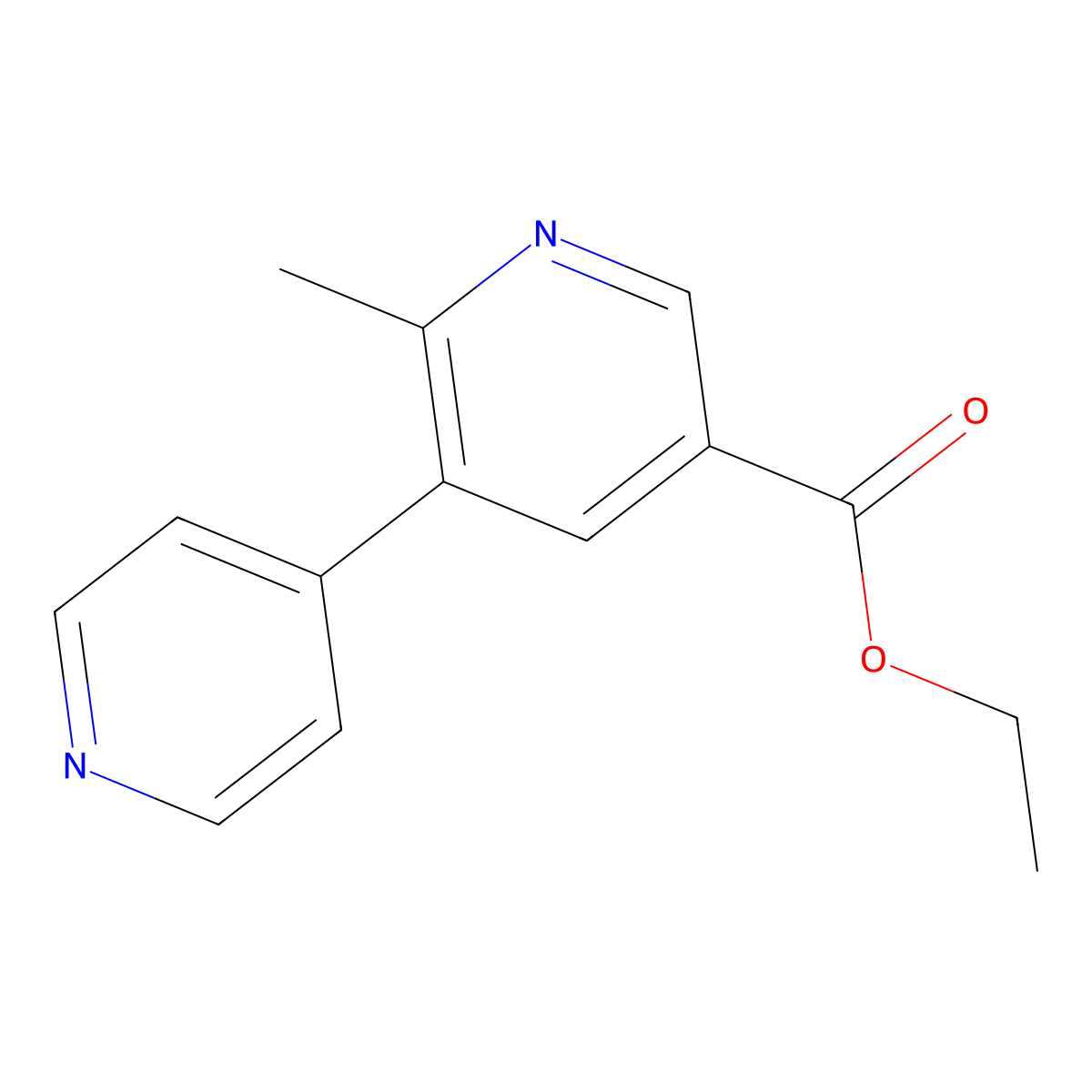 Ethyl 2-methyl-[3,4'-bipyridine]-5-carboxylate molecular structure, CAS 132381-27-2