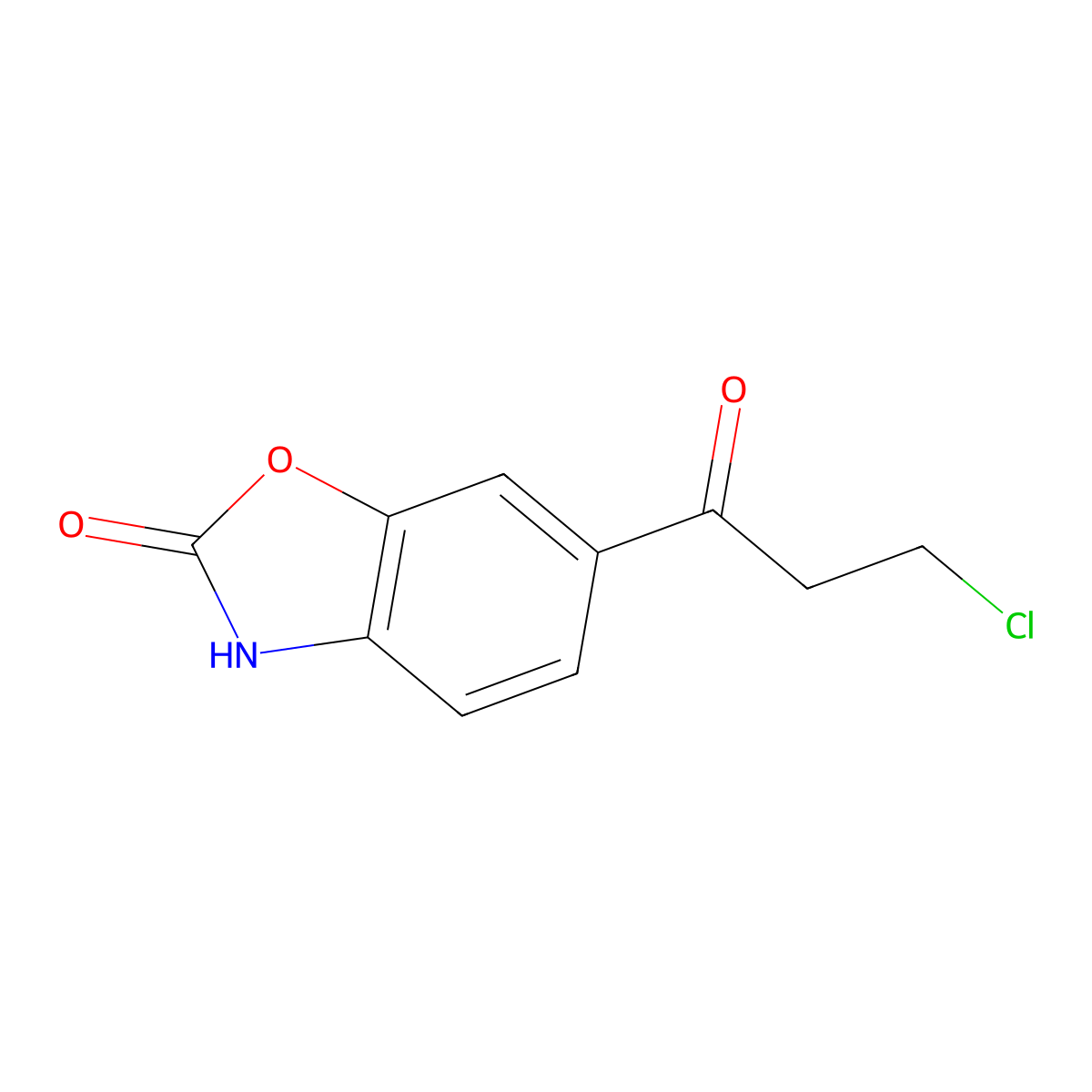 6-(3-Chloropropanoyl)-1,3-benzoxazol-2(3H)-one molecular structure, CAS 132383-36-9